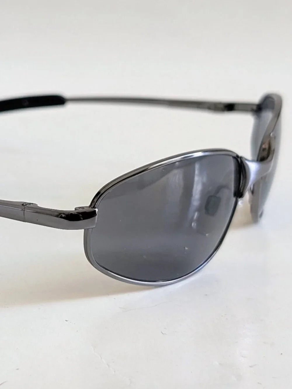 NWT Vintage 90's Rectangle Metal Sport Sunglasses (D. Gunmetal)